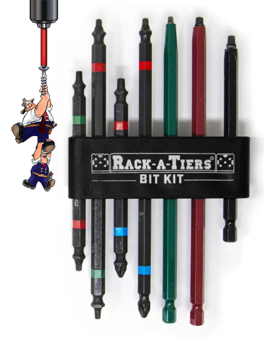 Rack-A-Tiers Rough-in Bit Kit Robertson Driver Bit Set